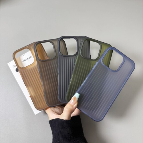 秋冬半透明奶咖色适用小米15手机壳磨砂瓦楞保护套Xiaomi15pro软边防摔iphone17proMax苹果16新款14/3凹凸感2 - 图3