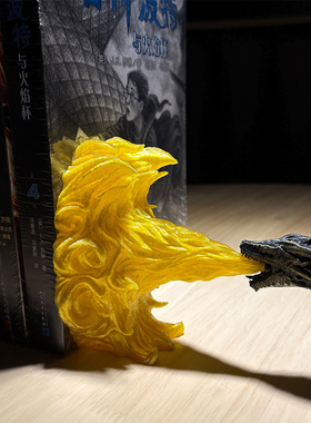 西方火龙摆件创意书箱隐藏书顶桌面书立书挡板装饰品哈利波特周边