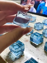 Ice cubes knead with clear and clear decompression can knead jelly glue overdraft rebound ultra-fast small red book jelly wax