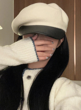 八角帽逛街日系女春秋季百搭