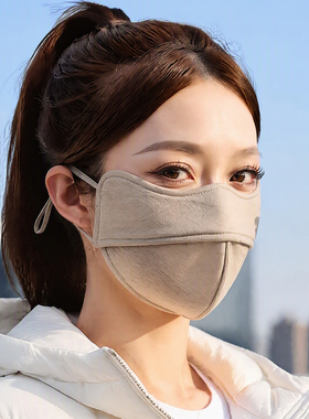 冬季加厚防风显脸小骑行面罩女