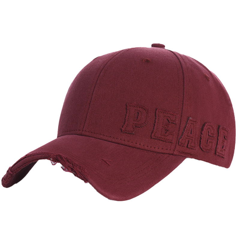 复古破洞贴布字母棒球帽子女加深大头围显脸小个性休闲百搭鸭舌帽,淘宝优惠券,粉丝福利购,淘宝优惠卷