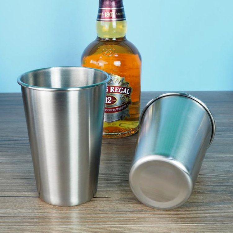 不锈钢酒杯白酒啤酒冷饮刷牙漱口金属水杯304杯子餐馆防摔户外 - 图1