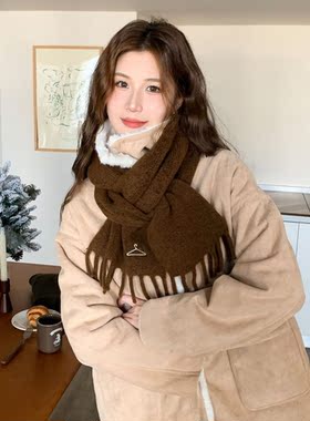 小众款含羊毛保暖围巾