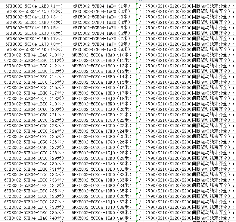 6FX5002-5CE04-1AF0  6FX8002-5CE04-1AF0  是非标定制线各种长度 - 图3