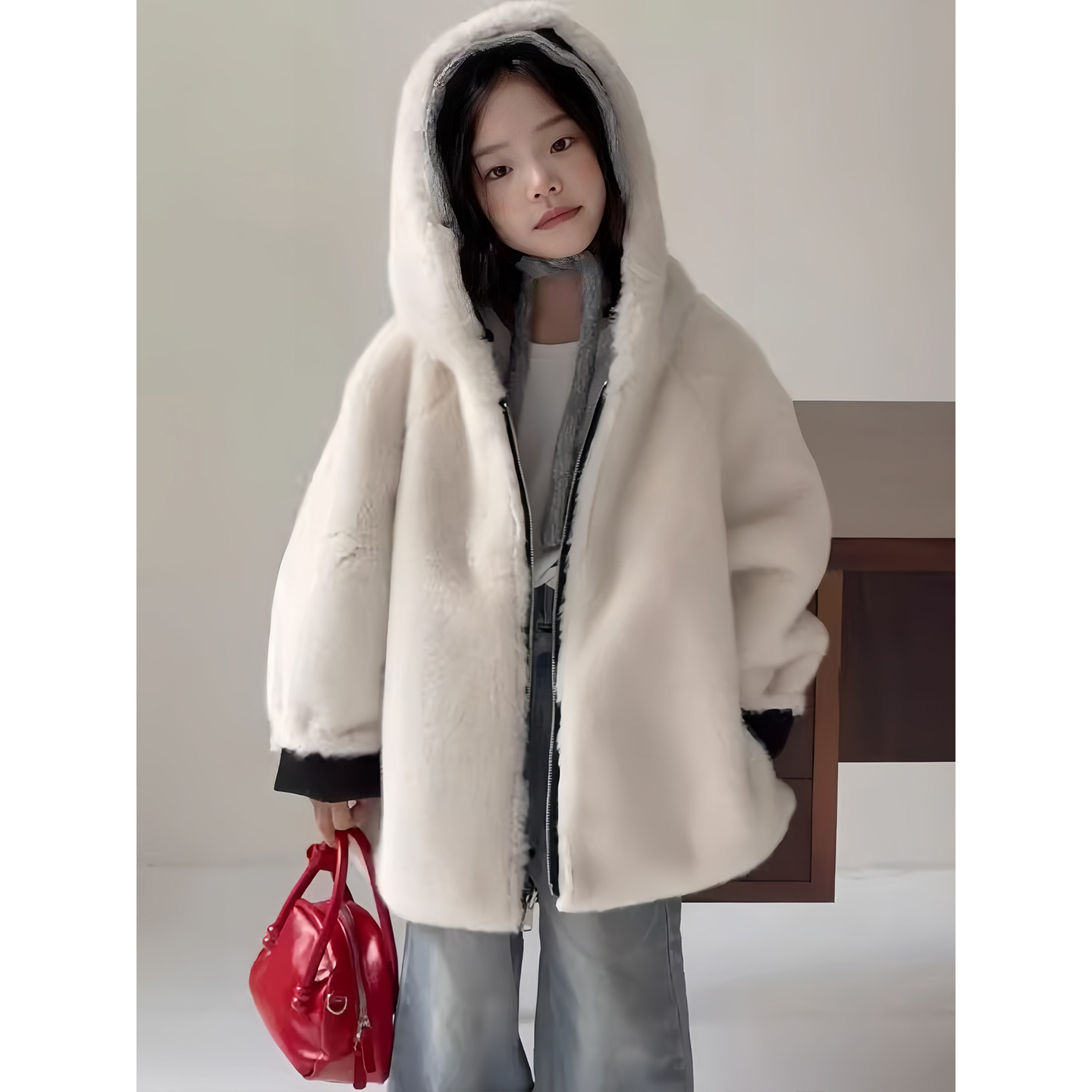 女童棉服两面穿水貂毛外套2025冬季新款儿童今年流行独特好看棉袄,淘宝优惠券,粉丝福利购,淘宝优惠卷