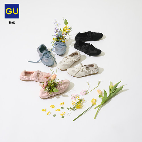 GU极优 女式芭蕾风休闲鞋平底单鞋时尚百搭 26年春季新359377 - 图2
