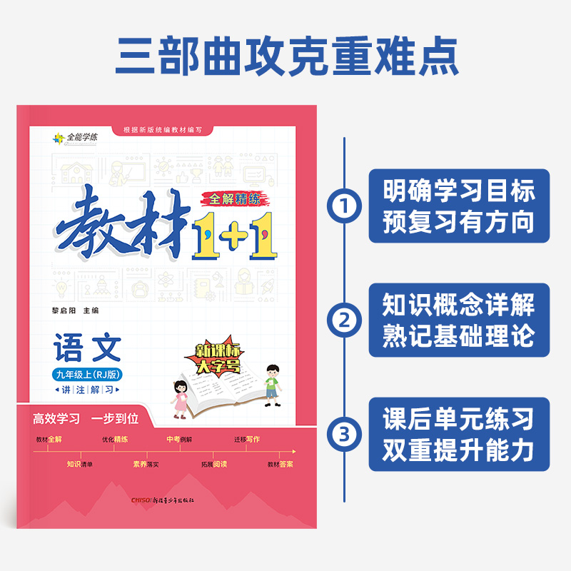 教材1十1七八九年级下册上册教材全解语文数学科学英语物理化学生物历史地理道德与法治人教版1+1一加一北师大版外研版苏教浙教版-图1