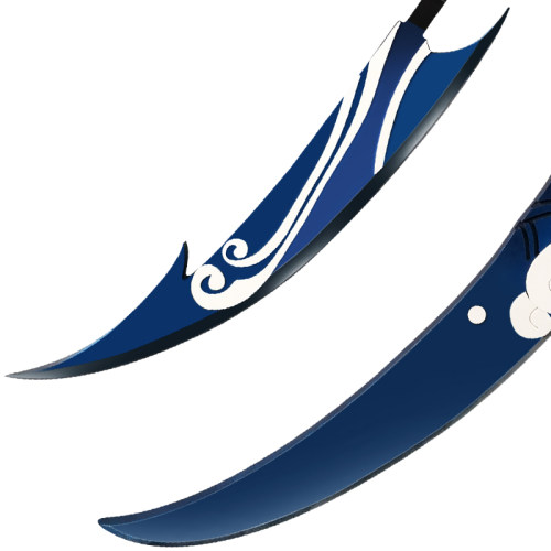 三木君 王者澜cos道具服 武器双刀剑 不可开刃 荣耀刺客双刃 木质 - 图1