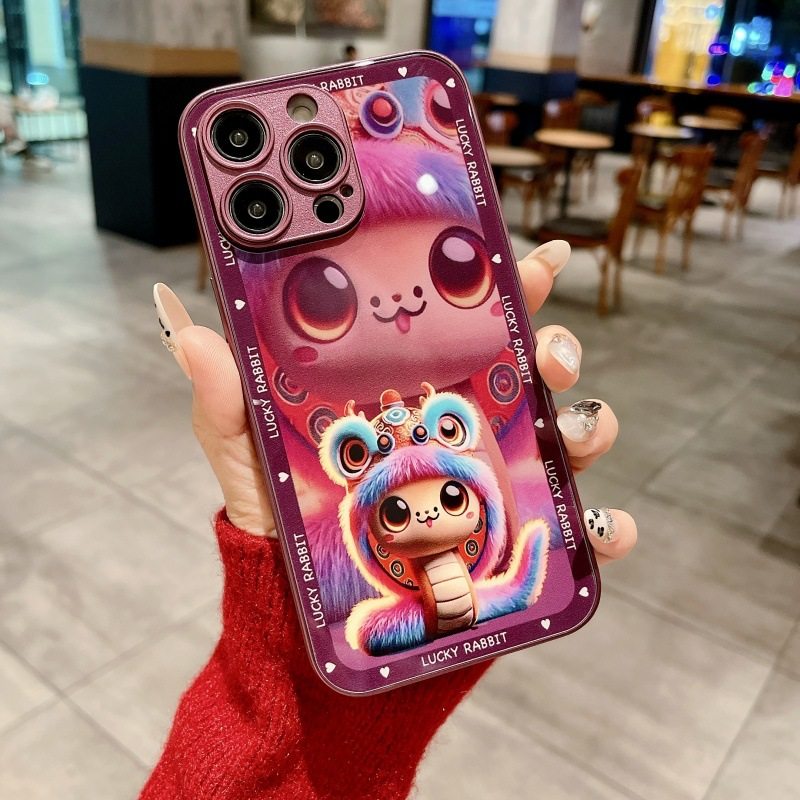 21plus20苹果16女SamsungS24fe蛇年06可爱13三星S25手机壳S22ultra新年s23u男a54过年53加case52适用42玻璃73 - 图2