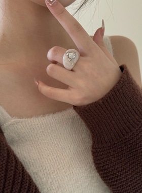 其他女树脂复古复古玳瑁色戒指