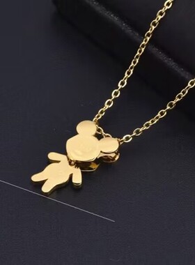 天然贝壳镶钻蝴蝶钛钢项链女性感吊坠短款锁骨链精致大牌超仙优雅