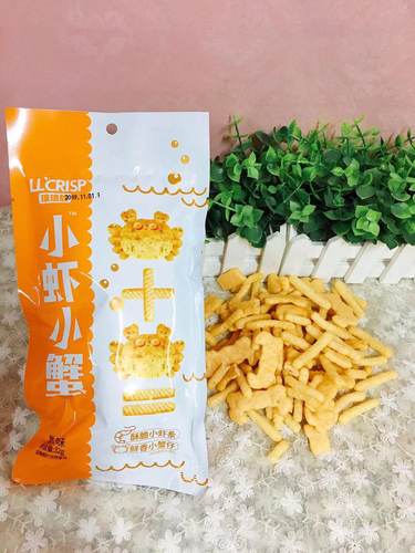 领航琅琅脆小虾小蟹小鱼小虾膨化食品小鱼果海苔味虾条零食包邮-图1