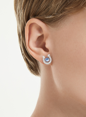 【新品】施华洛世奇Symbolica蓝马蹄项链耳钉手链配饰高级送礼物