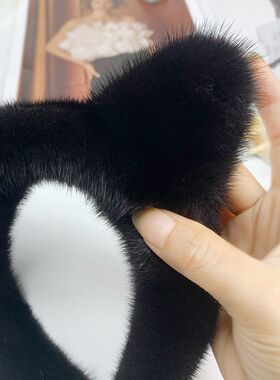 宝藏水貂毛发箍，氛围感拉满