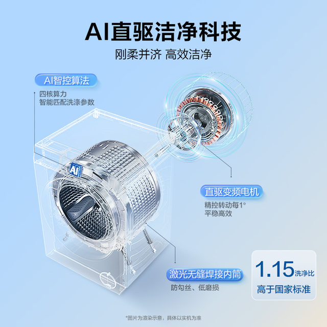 Haier Xiaohonghua drum washing machine household fully automatic essence washing large capacity 35D