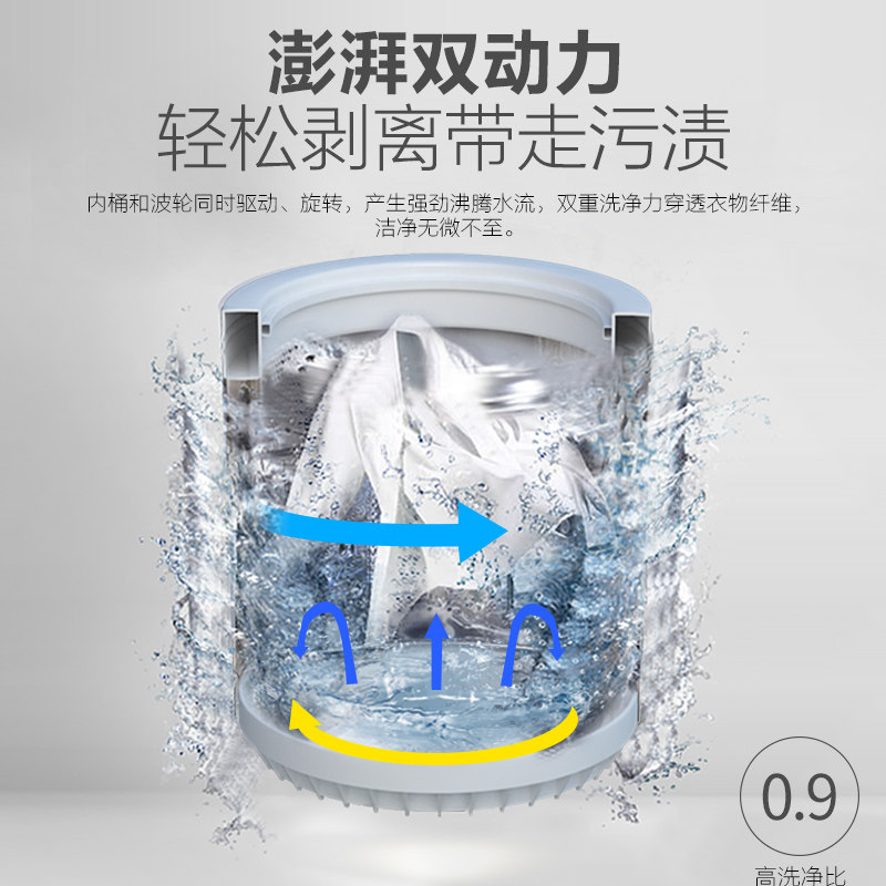 haier /海尔xqs100-bz866 kg洗衣机 海尔洗衣机洗衣机