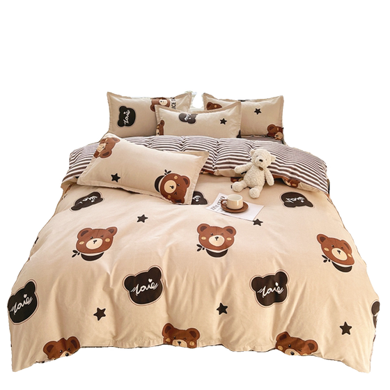 Thickened brushed cotton single piece quilt cover 100% cotton quilt cover