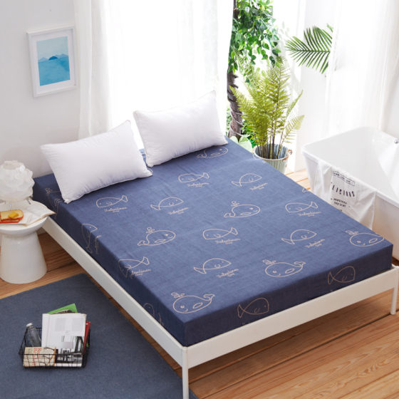 Pure cotton single piece fitted sheet mattress protector bed cover bed cover