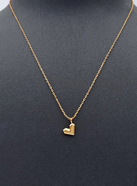 925银镀18K金项链女小众设计简约