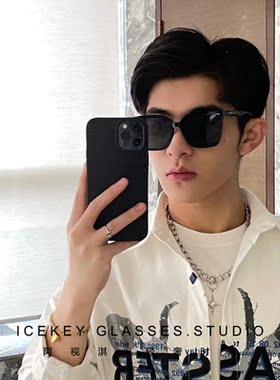 gm男士墨镜韩版方型大框大脸显瘦