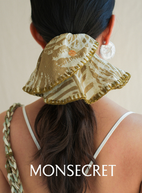 MONSECRET低马尾慵懒风羽毛发圈