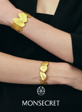 MONSECRET印记手镯女高级感开口宽面新中式轻奢小众高级感手环
