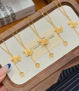 沙金碎冰冰马上有钱流苏项链