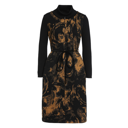 乔万尼新品连衣裙软糯亲肤绵羊毛百搭长裙EI4E526