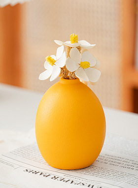 ins风手工陶瓷花瓶四件套摆件