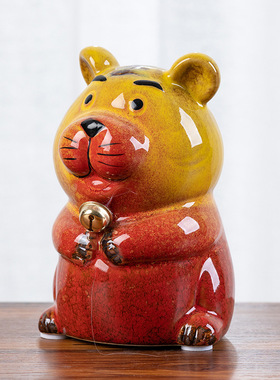 手工陶瓷儿童零钱罐可存可取