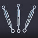 Double ring open body flower basket screw wire rope tensioner