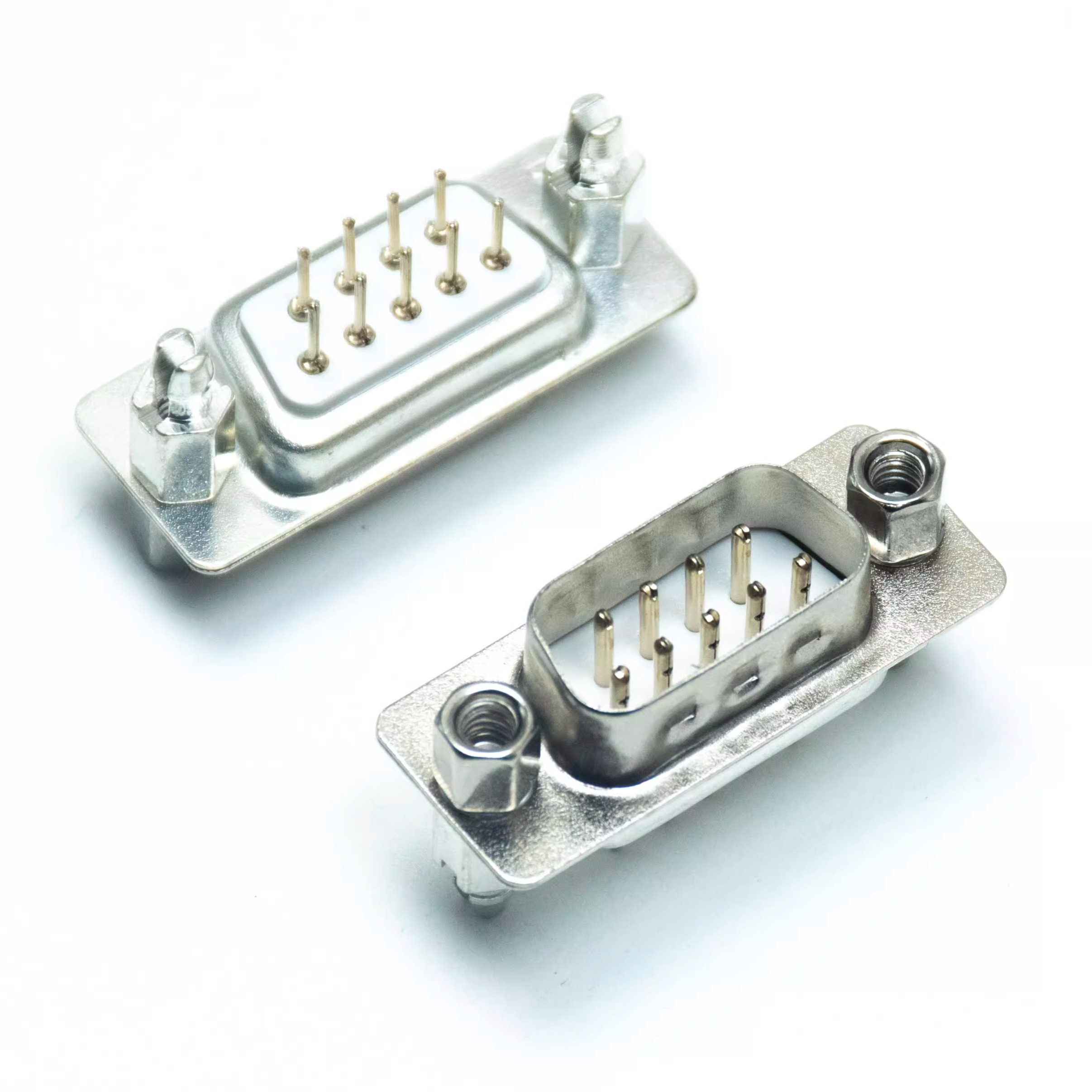 适用DR9/15/25/37 DB公头/母头 焊板插板式180度直针 串口VGA插座 - 图0