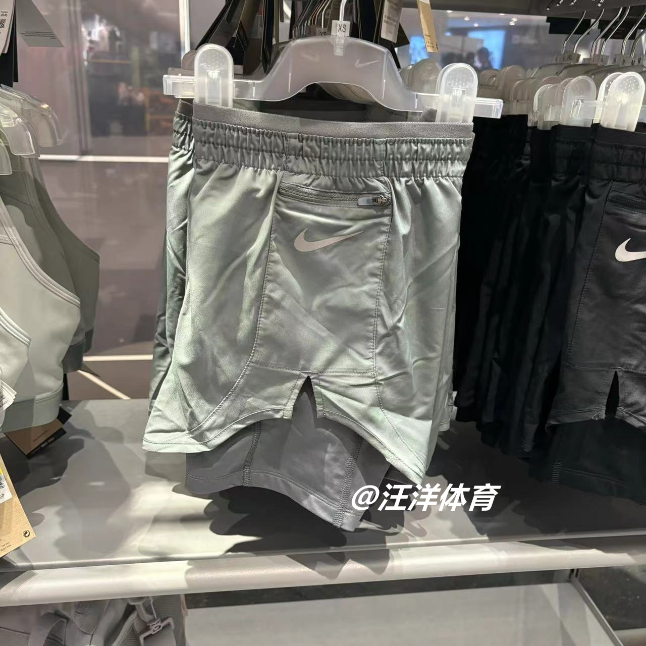 Nike耐克女子运动短裤新款速干透气防走光跑步训练拉链裤CZ9575 - 图2