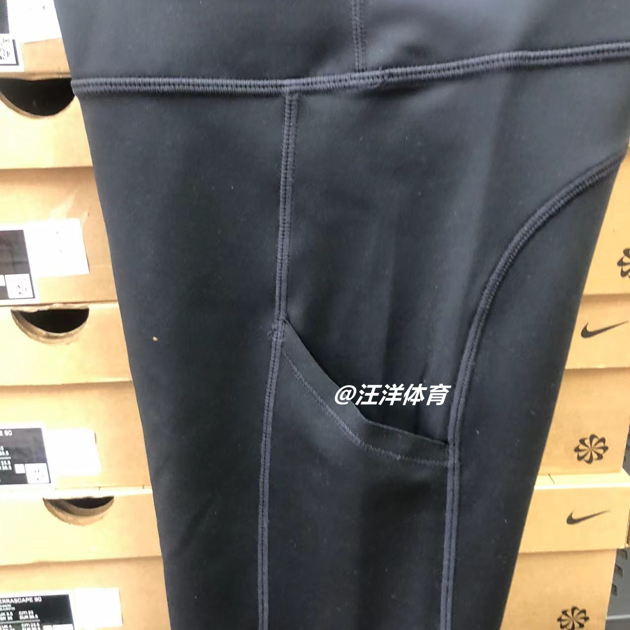 NIKE耐克高弹紧身裤健身训练跑步瑜伽收腹提臀显瘦运动裤CN8042-图2