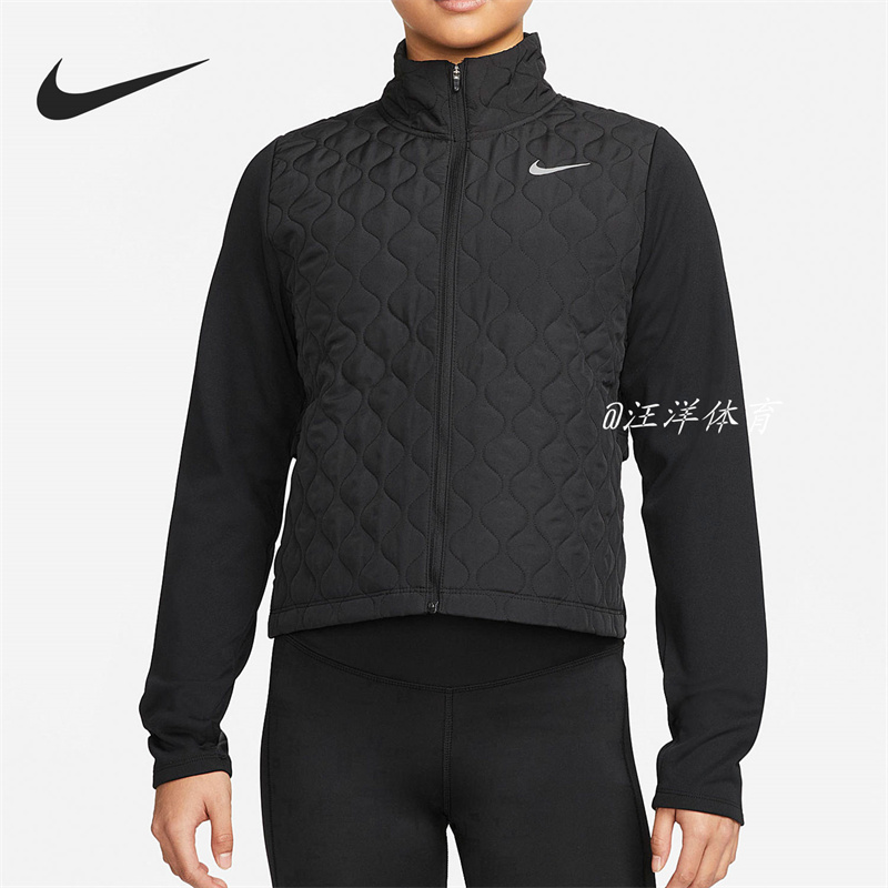 Nike耐克女子运动棉服立领防风保暖跑步训练轻薄夹克DM1533-010