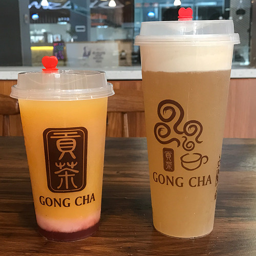 90口径加厚一次性塑料奶茶杯高透注塑杯饮料果汁杯可定制LOGO - 图1