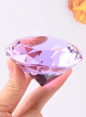 炫彩水晶玻璃钻石摆件大号