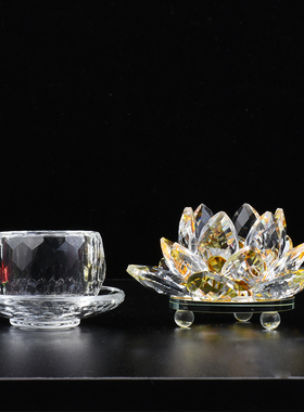 供水杯透明供奉佛前莲花圣水杯