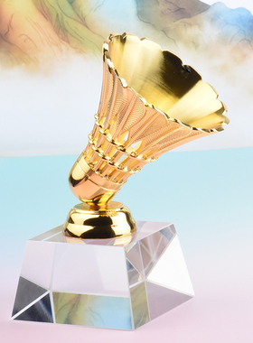 创意水晶羽毛球摆件比赛纪念品