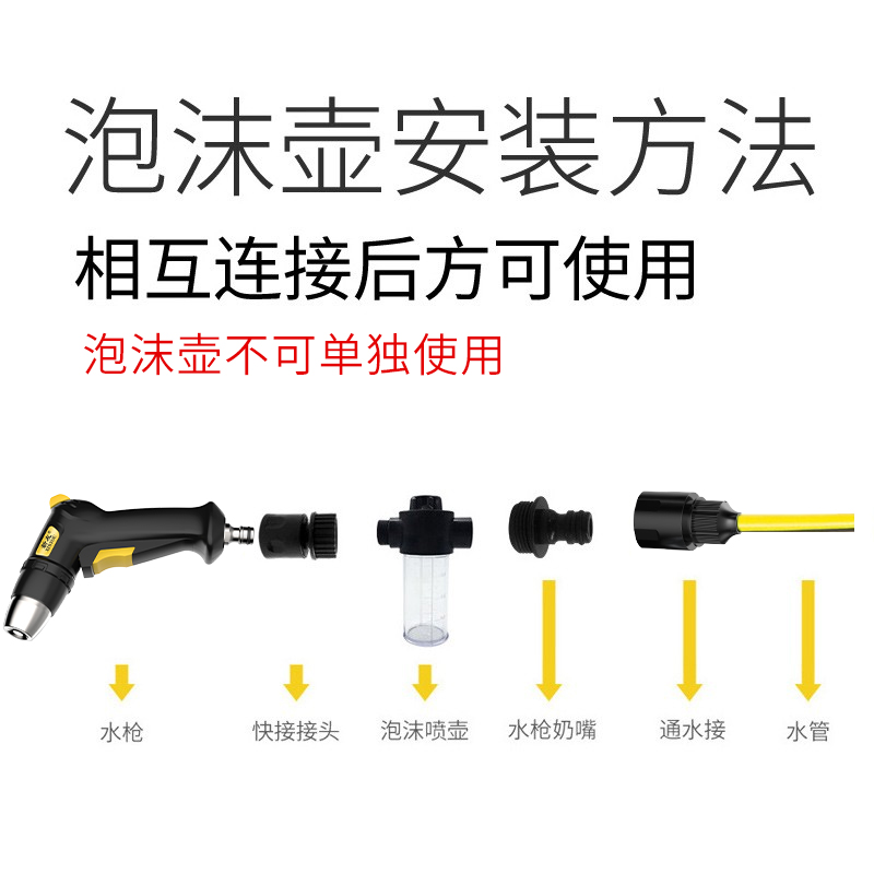 新友洗车水枪泡沫喷壶专业清洗快速喷泡沫器喷枪水管高压家用神器