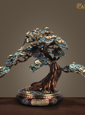 玄关办公桌招财树必禧利纯铜