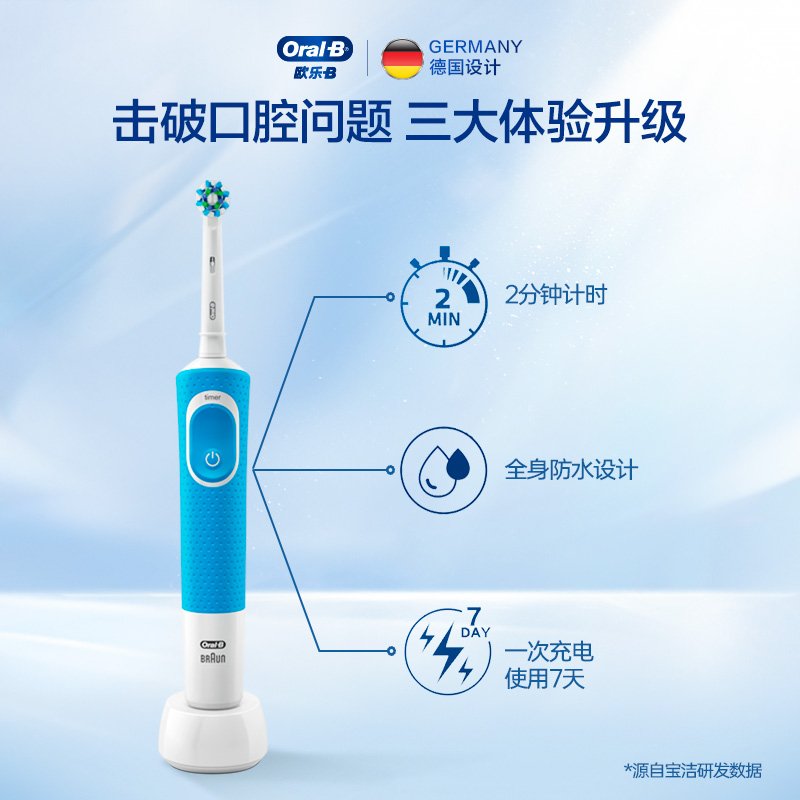 OralB/欧乐B电动牙刷D100男女士成人专用情侣套装声波全年装-图2