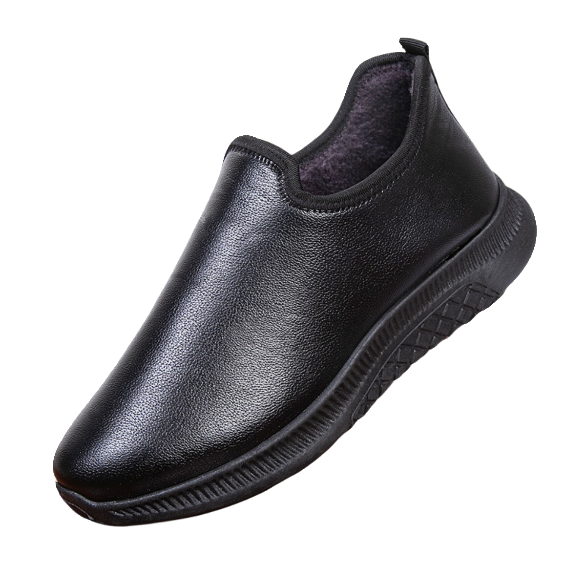 冬季皮面棉鞋防水加绒保暖纯黑色工作上班棉靴女老北京布鞋妈妈鞋,淘宝优惠券,粉丝福利购,淘宝优惠卷