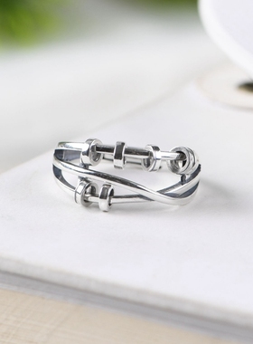 女款S925纯银ins风跨境戒指