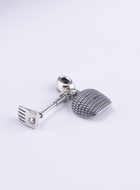 多宝红绳925银手工吊坠