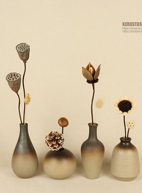 装饰品摆件家居饰品茶柜书柜子橱柜博古架客厅干花复古新中式禅意