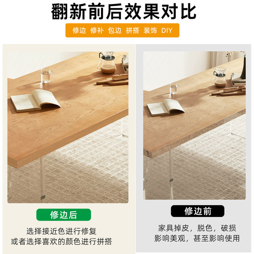 木色胶带家具木板封边条自粘木纹贴纸门框包边贴门柜门边框装饰条 - 图1