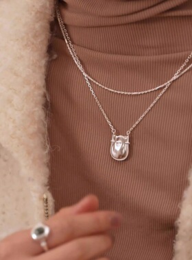 网红钱袋子小巧吊坠项链女简约时尚百搭个性精致锁骨链气质颈链潮