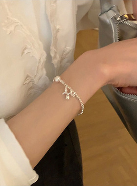 甜酷气球小狗手链女韩版时尚气质百搭S925银手环ins小众设计手饰